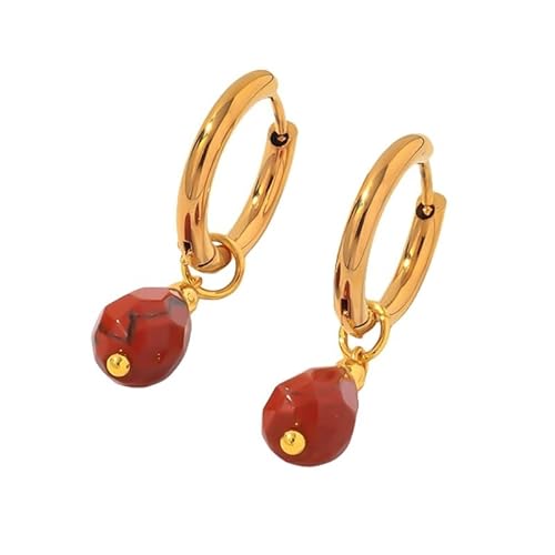 Tropfenförmige Creolen für Damen – Trendiger, Süßer Edelstein Kristall Sommerschmuck, Roter Stein, Strandparty Creolen für Mädchen Tropfenförmige Creolen für Damen – Trendiger, Süßer Edelstein Kristall Sommerschmuck, Roter Stein, Strandparty Creolen für Mädchen von Generisch