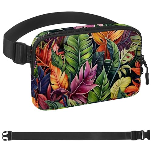 Tropical Plants-478 Crossbody-Bauchtasche für Damen und Herren, Gürteltasche für Reisen, Freizeit, Wandern, Radfahren, mehrfarbig, 4 x 23 x 15 cm, mehrfarbig, 1.5x9.0x5.9in/4x23x15cm von Generisch
