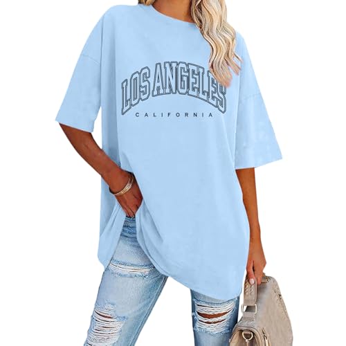Tshirt Damen Sommer Oversize Kurzarm Oberteile Frauen Gedruckt Lässig Tunika Top 2025 Rundhals Kurzarm Sportshirt Vintage Lockere Basic T-Shirt Kausale Baumwolle breite Schulter Bluse Tshirt Damen Sommer Oversize Kurzarm Oberteile Frauen Gedruckt Lässig Tunika Top 2025 Rundhals Kurzarm Sportshirt Vintage Lockere Basic T-Shirt Kausale Baumwolle breite Schulter Bluse von Generisch