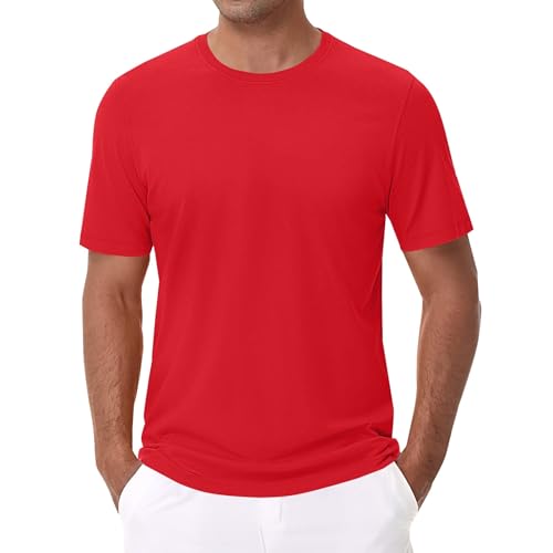 Tshirt Herren Sommer T-Shirt Rundhals Herrens-t-Shirts Freizeit Kurzarmshirt Leichte Shirt Kurzarm Oberteile Männer,Vintage Tshirt Herren von Generisch