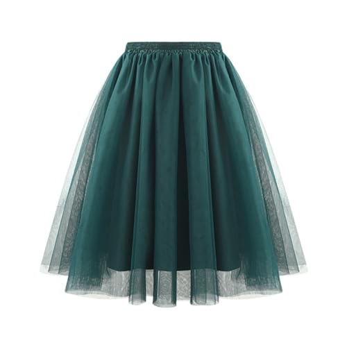 Tüllrock Damen 50Er Rock Retro Ballet Tanzrock 3 Lagig Tüll Ballett Tütü Rockabilly Petticoat Unterrock Tanzkleid Ballkleid Abendkleid Gelegenheit Zubehör Karneval Tutu Cosplay von Generisch