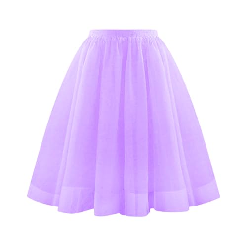 Tüllrock Damen 50Er Rock Retro Ballet Tanzrock 3 Lagig Tüll Ballett Tütü Rockabilly Petticoat Unterrock Tanzkleid Ballkleid Abendkleid Gelegenheit Zubehör Karneval Tutu Cosplay von Generisch