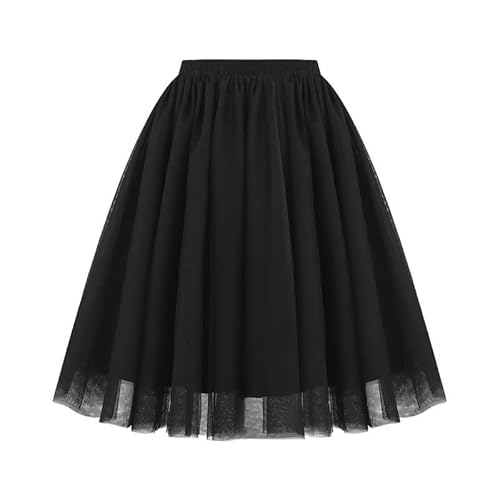 Tüllrock Damen 50Er Rock Retro Ballet Tanzrock 3 Lagig Tüll Ballett Tütü Rockabilly Petticoat Unterrock Tanzkleid Ballkleid Abendkleid Gelegenheit Zubehör Karneval Tutu Party Cosplay von Generisch