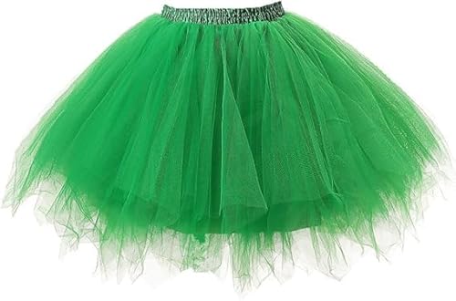 Tüllrock Damen Karneval Kostüm Tutu Rock Tütü Damen Kurz Ballett Tanzkleid 50er Rockabilly Petticoat Unterrock Faschingskostüme von Generisch