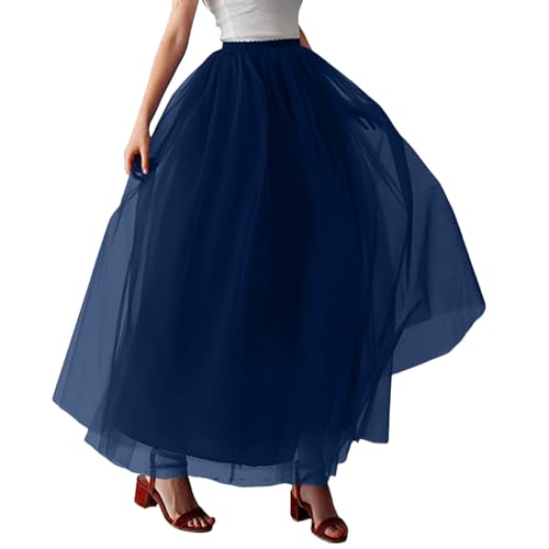 Tüllrock Lang Damen Retro Rock Hohe Taile Schicht Tutu Tüllrock Retro Ballett Blase Petticoat Unterrock Tütü Crinoline Reifrock Unterrock Kleid Tüll Underskirt In Viele Farbe von Generisch