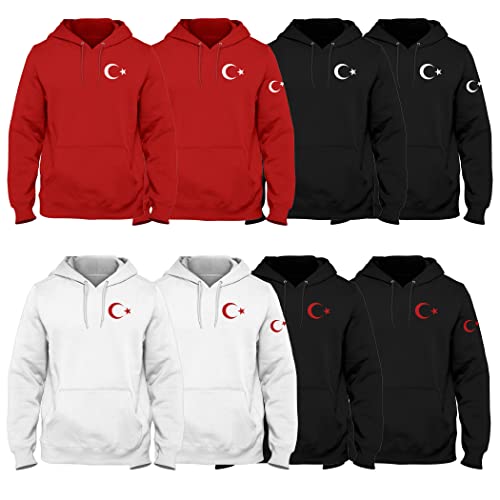 Hoodie mit Türkiye Türkei Pulli Kapuzenpullover Bayrak Flagge Geschenk Top Qualität Ayyildiz von Generisch