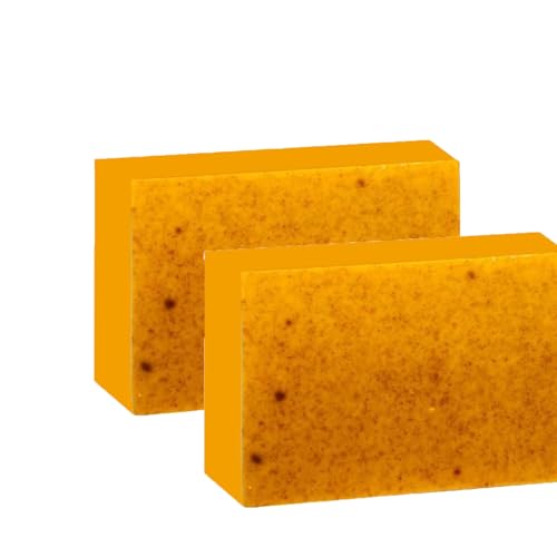Turmeric Skin Soap, Turmeric Kojic Acid Soap, Turmeric Soap, Turmeric Brightening Soap, Turmeric Kojic Acid Soap, Moisturising, Balances Out, für Men and Women (2) von Generisch