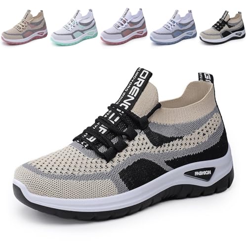 Turnschuhe Damen Atmungsaktiv Sneaker Schuhe Damen rutschfest Sportschuhe Leichtgewichts Tennisschuhe Outdoor Running Walkingschuhe Straßenlaufschuhe mit Innensohle Hellgrün_02 40 von Generisch