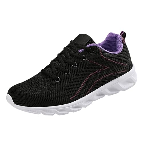 Turnschuhe Damen Mesh Gymnastikschuhe Bequeme Einfache Freizeitschuhe Leichte Atmungsaktive Laufschuhe Weiche Sohle Trainingsschuhe Outdoor Lässig Walkingschuhe rutschfeste Schnürhalbschuhe von Generisch