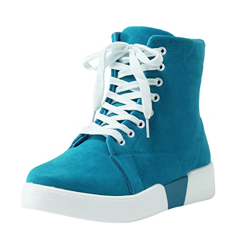 Turnschuhe Damen Schnürschuhe High Top Fashion Ankle Booties Freizeitschuhe Skateschuhe Damenschuhe Sandaleleicht Weite Schnell Trocknend Glitzer Sneaker Damen Joggingschuhe von Generisch