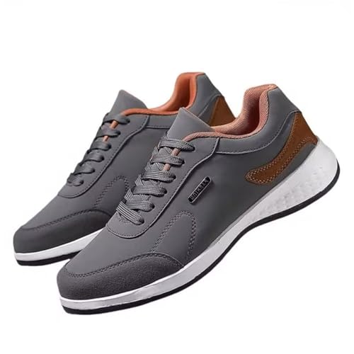 Turnschuhe Herren Leder, Business Sportschuhe Herren, Freizeitschuhe Sportlich Halbschuhe Mit Schnürsenkel Laufschuhe rutschfest Trainers Leichtgewichts Schlupfschuhe Flach Schnürschuhe von Generisch
