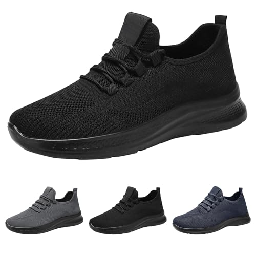 Turnschuhe Herren Leichte Gym Schuhe Mesh Atmungsaktiv Sportschuhe Sneaker Herren Schwarz Leicht Arbeitsschuhe Mit Erhöhung Joggingschuhe Gedämpft Traillaufschuhe Rutschfeste Hallenturnschuhe Chunky von Generisch