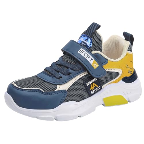 Turnschuhe Jungen Mädchen Rutschfest Sportschuhe Kinder Mesh Hallenturnschuhe mit Klettverschluss Hallenschuhe Junge Atmungsaktive Kinderschuhe Helle Sohle Sneaker Sport Schuhe Tennisschuhe Kids Shoes von Generisch