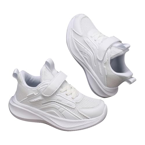Turnschuhe Kinder rutschfest Sportschuhe Kinder Mesh Hallenturnschuhe mit Klettverschluss Hallenschuhe Junge Atmungsaktive Kinderschuhe Helle Sohle Sneaker Sport Schuhe Tennisschuhe Kids Shoes von Generisch