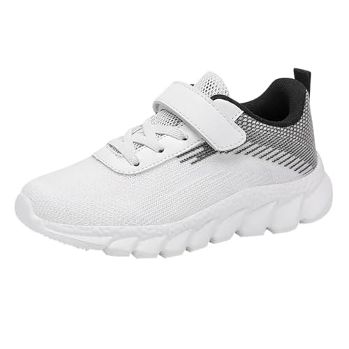Turnschuhe Mädchen Hallenschuhe Kinder Sportschuhe mit Klettverschluss Atmungsaktiv Hallenturnschuhe Sport Jogger Sneaker Helle Sohle Kinder Mädchen Jungen Wanderschuhe Laufschuhe Kinderschuhe von Generisch