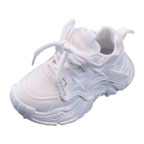 Turnschuhe Mädchen Leder Mesh Mix Oberteil Schnürung Sneakers Dicke Plateau Sohle für Unterstützung Style Ganzjährig Freizeitschuhe von Generisch