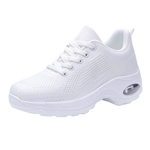 Turnschuhe mit Stahlkappe für Damen und Herren, Luftpolster, Sicherheitsschuhe, Fußgewölbeunterstützung, Laufschuhe, atmungsaktives Netzgewebe, Schnürschuhe, rutschfeste Trainingsschuhe, leicht von Generisch