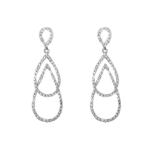 Twisted Hoop Earrings with Charms Mode Temperament Ohrringe Schlüssel Ohrringe (B, One Size) von Generisch