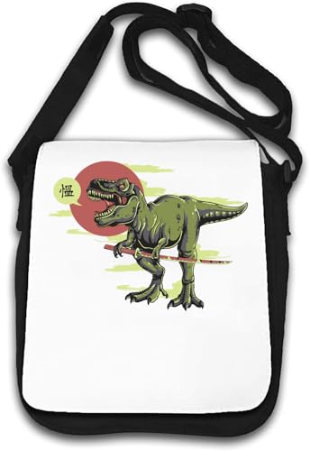 Tyrannosaurus Rex Samurai Dinosaurier Umhängetasche weiß von Generisch