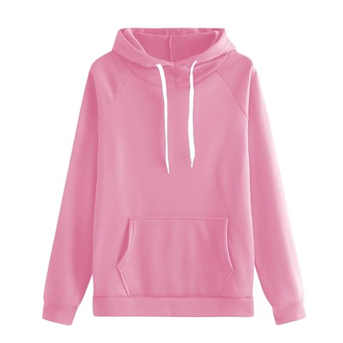 Übergangsjacke Damen Große Größen Pullover Für Damen Modern In Rot Sweatjacke Kordelzug Kapuzenjacke Einfarbig Kapuzenpullover Basic Sportjacke Loose Sweatpullover Bequeme Freizeitjacke Modischer von Generisch