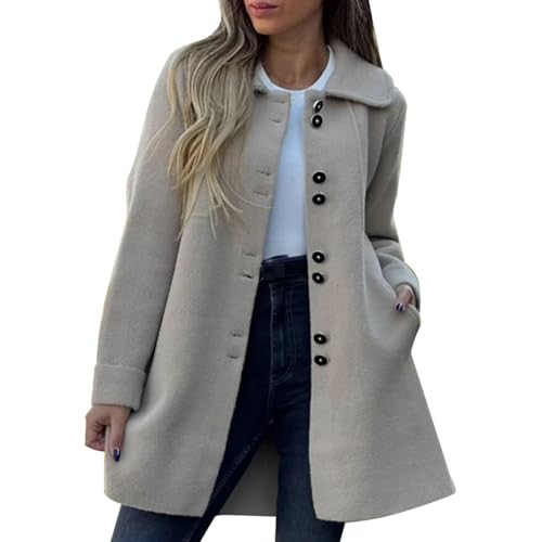Übergangsjacke Damen Herbst Sale, Damen Sale Angebote Kleidung, Wintermantel Damen Warm Jacke Weste Bluse Shirts Mantel Sweatshirt Damen Jacken Große Größen, Winterjacke Damen Sale Warm Lang von Generisch