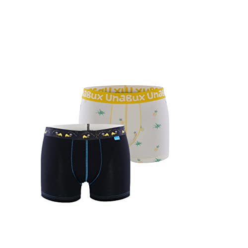 UNABUX Boxershorts Retorshorts Trunks Baumwolle Unterhosen Herren Männer Boxer Briefs Hawk Head Five Fingers 2er Set (as3, Alpha, m, Regular, Regular) von Generisch