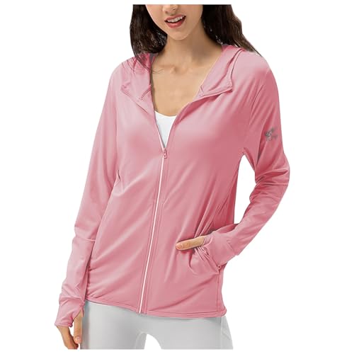 UV Schutzkleidung Damen UPF 50+ UV Shirt Langarmshirt Leicht Laufjacke Outdoor Wandershirt Einfarbig Sommer Sportjacke Sport Langarm Sun Hoodie Wanderbekleidung UV Schutzkleidung Damen UPF 50+ UV Shirt Langarmshirt Leicht Laufjacke Outdoor Wandershirt Einfarbig Sommer Sportjacke Sport Langarm Sun Hoodie Wanderbekleidung von Generisch