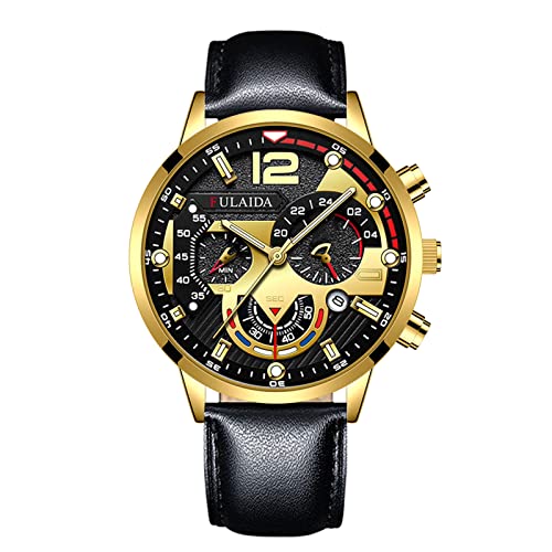 Uhr für Herren Edelstahlarmband Edelstahl-Kasten-Band-Quarz-analoge Armbanduhr der Art- Weisesport-Männer Armbanduhr Valentine (G-2, One Size) von Generisch