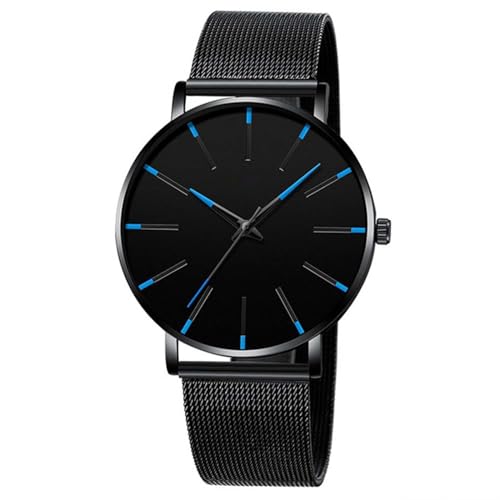 Uhren Herren Analog Quarz Modische Mesh-Gürteluhr, Herrenuhr, Bunte Skala, Herrenuhr, Business-Quarzuhr, Mesh-Gürtel Digitaluhr Damen Wasserdicht Fitness (C-B, One Size) von Generisch
