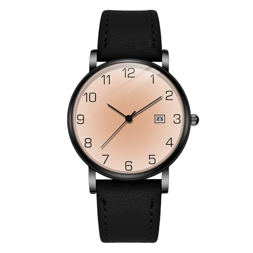 Uhren Herren Chronograph Analog Quarz Elegante Herrenuhr Einfache und modische Retro-Stil Herren Digital Fashion Casual Watch Damen Sportuhr Zahlen (A, One Size) von Generisch