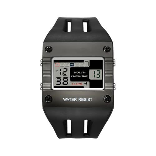 Uhren Herren Edelstahl Analog Digitale Herren- und Damenuhren, modische und sportliche Herrenuhren mit digitaler Zeit- und Datumsanzeige Armbanduhren Valentine (B, One Size) von Generisch