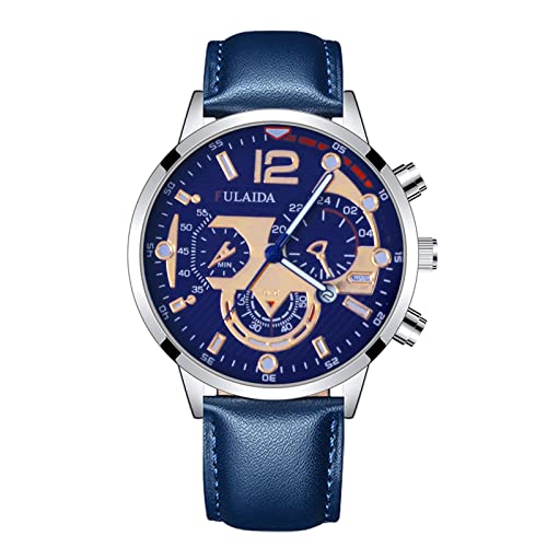 Uhren Herren Edelstahl Analog Edelstahl-Kasten-Band-Quarz-analoge Armbanduhr der Art- Weisesport-Männer Armbanduhr Blutdruck Rot (B # 2, One Size) von Generisch