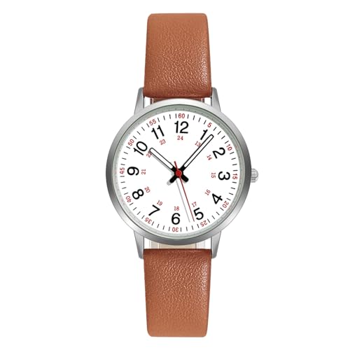 Uhren Herren Modische Damenuhr Wunderschöne und kompakte Damenuhr Lässige und einfache Elegante Damenuhr Damen Armbanduhr Kreative Frauen Uhren (E, One Size) von Generisch