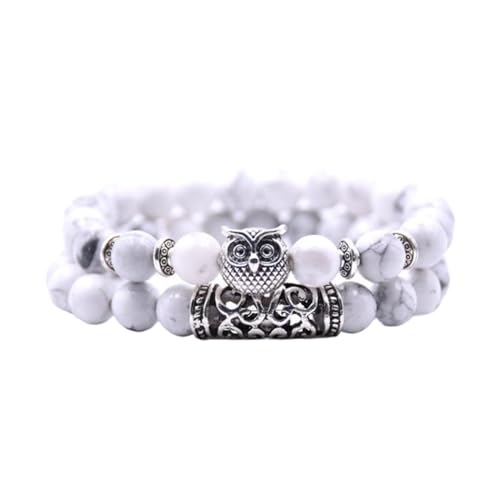 Uhren Mit Lederarmband Herren Naturstein-Armband, Naturstein-Perlenarmband, Vulkangestein, roter Stift E, vielseitiges Paar-Armband Organizer Für Schmuckkästchen (E, One Size) von Generisch