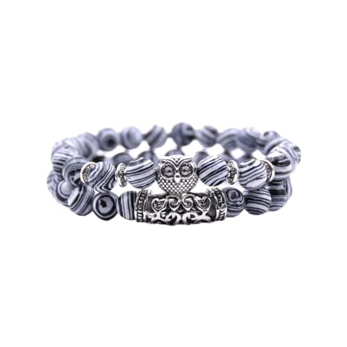 Uhren Mit Lederarmband Herren Naturstein-Armband, Naturstein-Perlenarmband, Vulkangestein, roter Stift E, vielseitiges Paar-Armband Organizer Für Schmuckkästchen (H, One Size) von Generisch