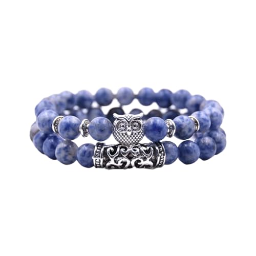 Uhren Mit Lederarmband Herren Naturstein-Armband, Naturstein-Perlenarmband, Vulkangestein, roter Stift E, vielseitiges Paar-Armband Organizer Für Schmuckkästchen (M, One Size) von Generisch