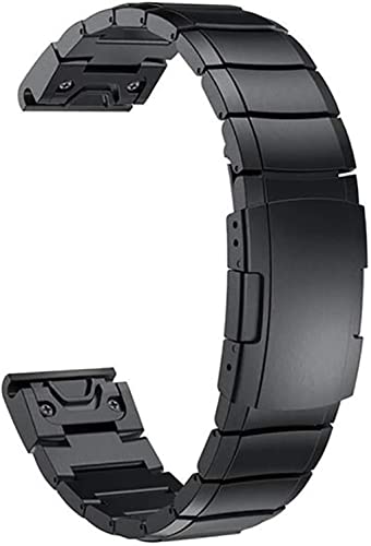 Uhrenarmbänder geeignet für Quick Fit Uhrenarmbänder für Garmin Fenix 5/Fenix 3 HR Fenix 5S/5X Plus, Edelstahl-Uhrenarmband für Forerunner 9350000 von Generisch