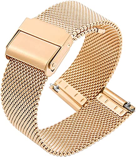 Uhrenarmband aus Edelstahl, verstellbar, Mesh-Ersatzarmband, atmungsaktiv und wasserdicht, Blau, 17 mm, 16 mm, Legierter Stahl Leder, Nein von Generisch