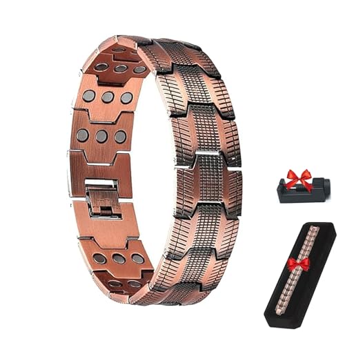 Ultrastarkes magnetisches Kupferarmband herren, magnetische Kupferarmbänder für Männer, verstellbares Armband (Kupfer) von Generisch