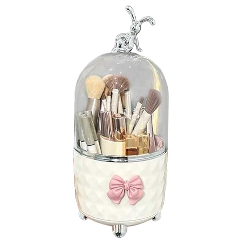 Um 360 Grad drehbarer Make-up-Pinselhalter – Kosmetik-Pinsel-Organizer mit Deckel, staubdichter Make-up-Pinsel-Organizer, Becher mit 6 Fächern für Arbeitsplatten Um 360 Grad drehbarer Make-up-Pinselhalter – Kosmetik-Pinsel-Organizer mit Deckel, staubdichter Make-up-Pinsel-Organizer, Becher mit 6 Fächern für Arbeitsplatten von Generisch