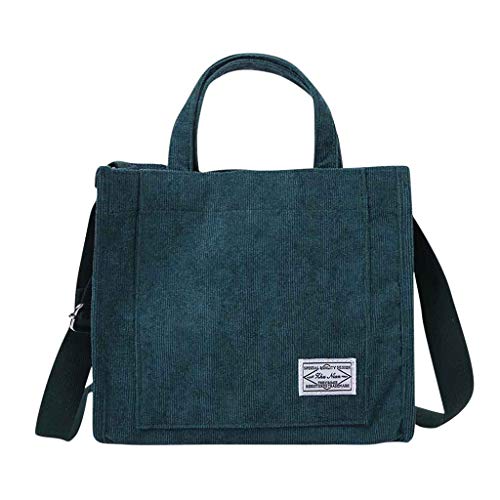 Umhängetasche Damen Mode Cord Handtasche Tasche Casual Canvas Messenger Bag Kleine Schultertaschen für Frauen, grün, Einheitsgröße Umhängetasche Damen Mode Cord Handtasche Tasche Casual Canvas Messenger Bag Kleine Schultertaschen für Frauen, grün, Einheitsgröße von Generisch