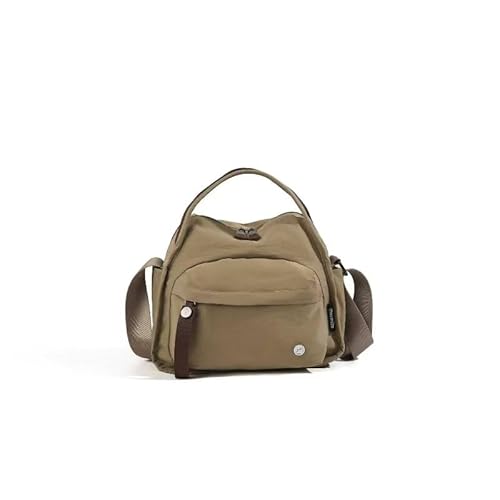 Umhängetasche aus Oxford-Stoff mit Tasche, Pendlerhandtasche, lässige Umhängetasche für Damen, Herren, Arbeit/Reisen/Uni für Damen, große Kapazität, khaki, 260.00x250.00x120.00mm/10.24x9.84x4.72inch Umhängetasche aus Oxford-Stoff mit Tasche, Pendlerhandtasche, lässige Umhängetasche für Damen, Herren, Arbeit/Reisen/Uni für Damen, große Kapazität, khaki, 260.00x250.00x120.00mm/10.24x9.84x4.72inch von Generisch