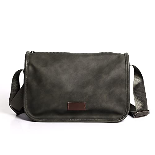 Umhängetasche aus PU-Leder für Herren, minimalistische Umhängetasche mit verstellbarem Riemen, große Kapazität, Crossbody-Tasche für Business, Reisen und den täglichen Pendeln, wasserabweisend Umhängetasche aus PU-Leder für Herren, minimalistische Umhängetasche mit verstellbarem Riemen, große Kapazität, Crossbody-Tasche für Business, Reisen und den täglichen Pendeln, wasserabweisend von Generisch