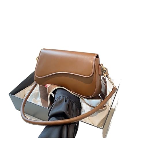 Umhängetasche für Damen, Kettenhandtasche, schwarze Crossbody-Taschen, Unterarmtaschen, braun, Einheitsgröße von Generisch
