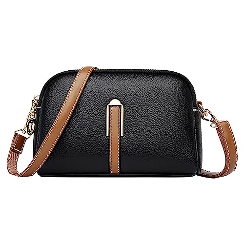 Umhängetasche für Damen, lässig, verstellbarer Riemen, Schultertasche, eine Schultertasche, Schwarz , Einheitsgröße von Generisch