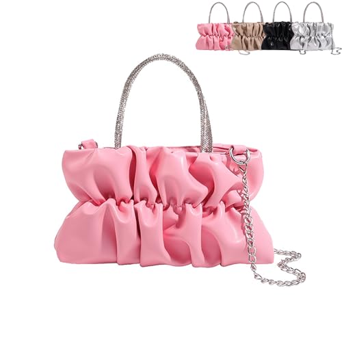 Umhängetasche für Damen Umhängetasche für Damen Plizierte Cloud Tasche Crossbody Kette Abend Abendessen Schultertasche Plissee wie Umhängetasche Handtasche Geldbörse für Dating Reise Arbeit (Pink) Umhängetasche für Damen Umhängetasche für Damen Plizierte Cloud Tasche Crossbody Kette Abend Abendessen Schultertasche Plissee wie Umhängetasche Handtasche Geldbörse für Dating Reise Arbeit (Pink) von Generisch