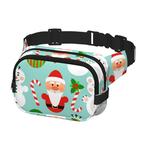 Umhängetasche für Damen und Herren, modische Gürteltasche zum Wandern, Laufen, Reisen, Weihnachten, Schneemann von Generisch