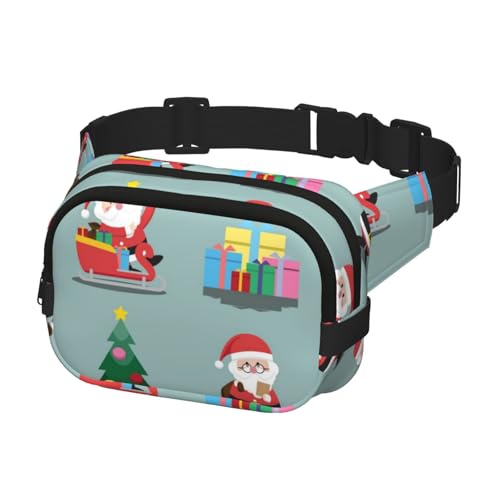 Umhängetasche für Damen und Herren, modische Gürteltasche zum Wandern, Laufen, Reisen, Weihnachtsmann-Set für Weihnachten von Generisch