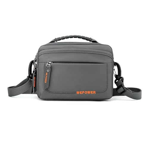Umhängetasche für Herren, Oxford-Leinen, Umhängetasche, modisch, multifunktional, Business-Reisetasche mit Griff, leicht und langlebig, Marineblau (32 x 8 x 25 cm), Grau 6, Einheitsgröße von Generisch