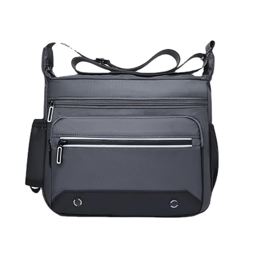 Umhängetasche für Herren, Oxford-Leinen, Umhängetasche, modisch, multifunktional, Business-Reisetasche mit Griff, leicht und langlebig, Marineblau (32 x 8 x 25 cm), Grau 8, Einheitsgröße von Generisch